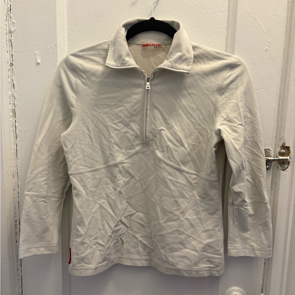 Prada Sport Half-Zip 3/4 Sleeve
